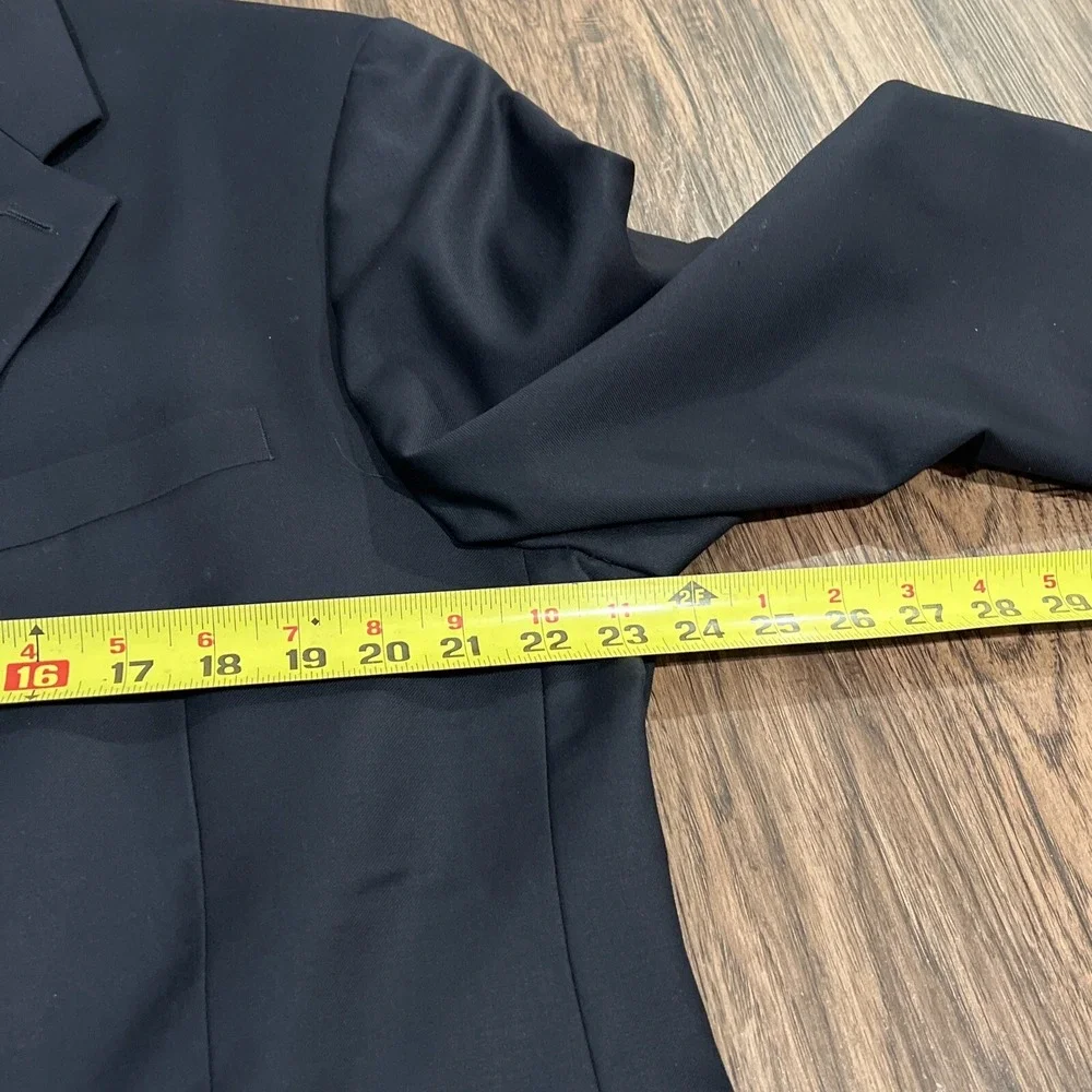 LRL Lauren Ralph Lauren Mens Color Navy Blue Gold Button Wool  44L